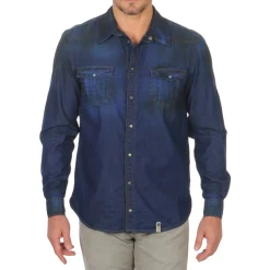 Chemises^Freeman T.Porter - CORWEND DENIM Bleu
