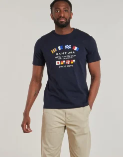 T-shirts & Polos^Gant - GRAPHIC SS T-SHIRT Marine
