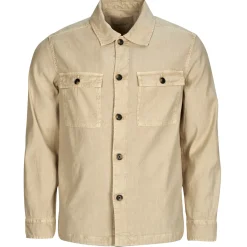Chemises^Gant - REG COT/LINEN OVERSHIRT Beige