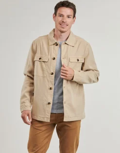 Chemises^Gant - REG COT/LINEN OVERSHIRT Beige