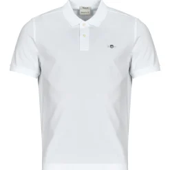 T-shirts & Polos^Gant - REG SHIELD SS PIQUE POLO Blanc