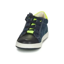 Baskets Mode^Geox - B BIGLIA B. B - NAPPA+DENIM SL Marine