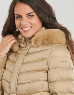 Manteaux^Geox - W BETTANIE LONG JKT Beige