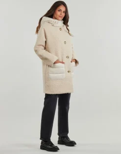 Manteaux^Geox - W CALITHE LONG COAT Beige