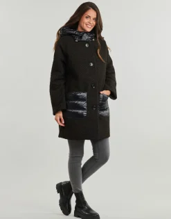 Manteaux^Geox - W CALITHE LONG COAT Noir
