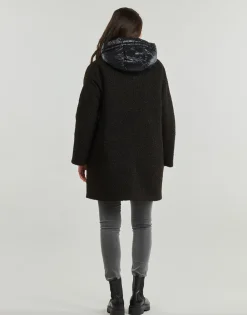 Manteaux^Geox - W CALITHE LONG COAT Noir