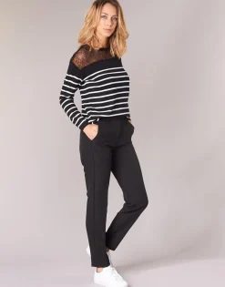 Pantalons^G-Star Raw - BRONSON HIGH SKINNY PIPING CHINO Noir