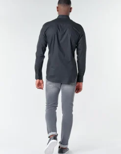 Chemises^G-Star Raw - DRESSED SUPER SLIM SHIRT LS Noir