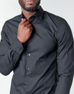 Chemises^G-Star Raw - DRESSED SUPER SLIM SHIRT LS Noir