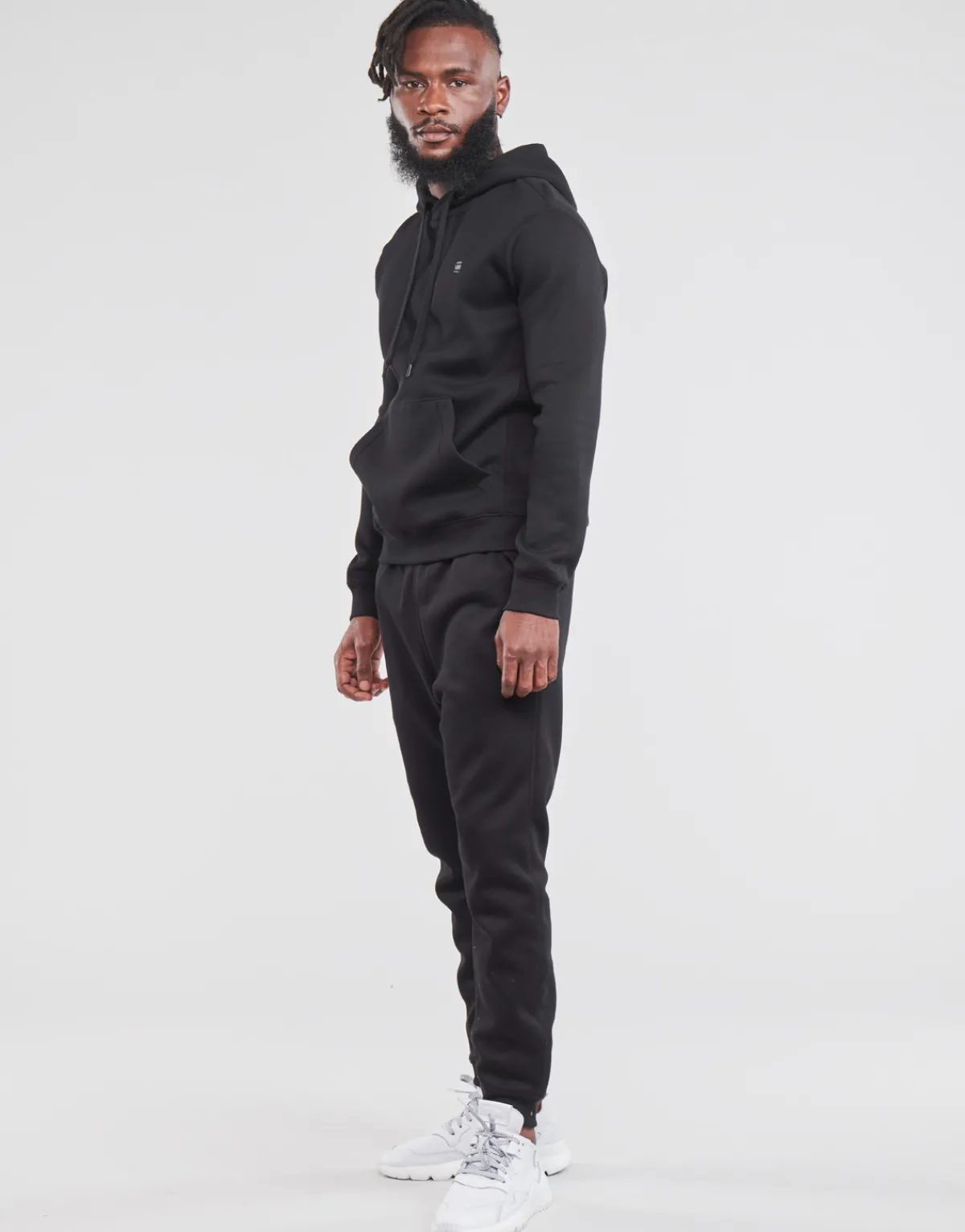 Sweats & Polaires^G-Star Raw - PREMIUM BASIC HOODED SWEATE Noir
