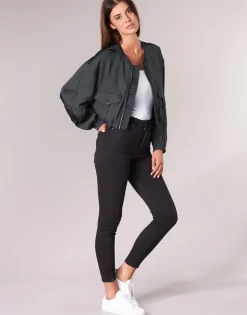 Vestes^G-Star Raw - RACKAM OS CROPPED BOMBER Noir