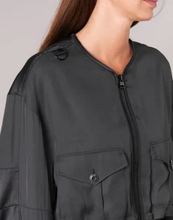 Vestes^G-Star Raw - RACKAM OS CROPPED BOMBER Noir