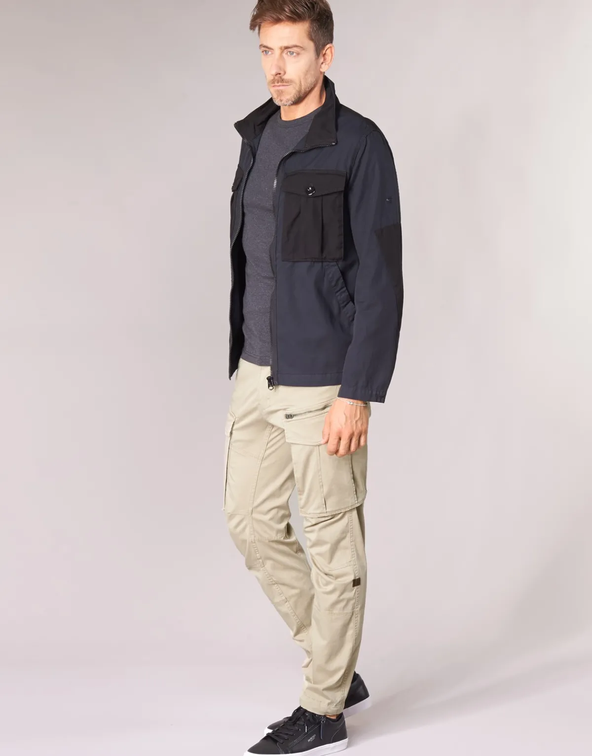 Vestes^G-Star Raw - TYPE C UTILITY PM OVERSHIRT Noir