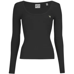 T-shirts & Polos^Guess - COLETTE LS RIB Noir