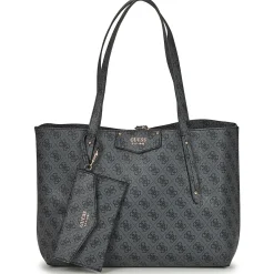 Cabas / Sacs Shopping^Guess - ECO BRENTON TOTE Noir