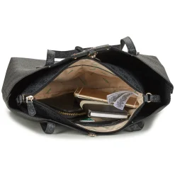 Cabas / Sacs Shopping^Guess - ECO BRENTON TOTE Noir