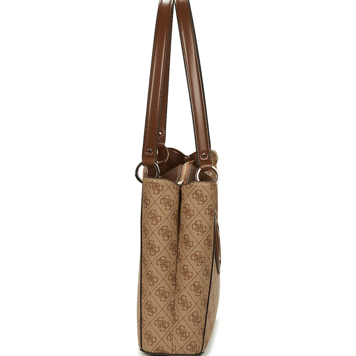 Cabas / Sacs Shopping^Guess - ECO MIETTA NOEL TOTE Marron
