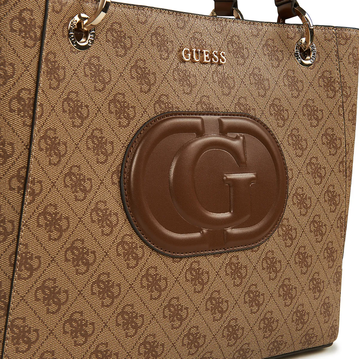 Cabas / Sacs Shopping^Guess - ECO MIETTA NOEL TOTE Marron
