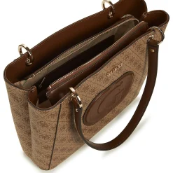 Cabas / Sacs Shopping^Guess - ECO MIETTA NOEL TOTE Marron