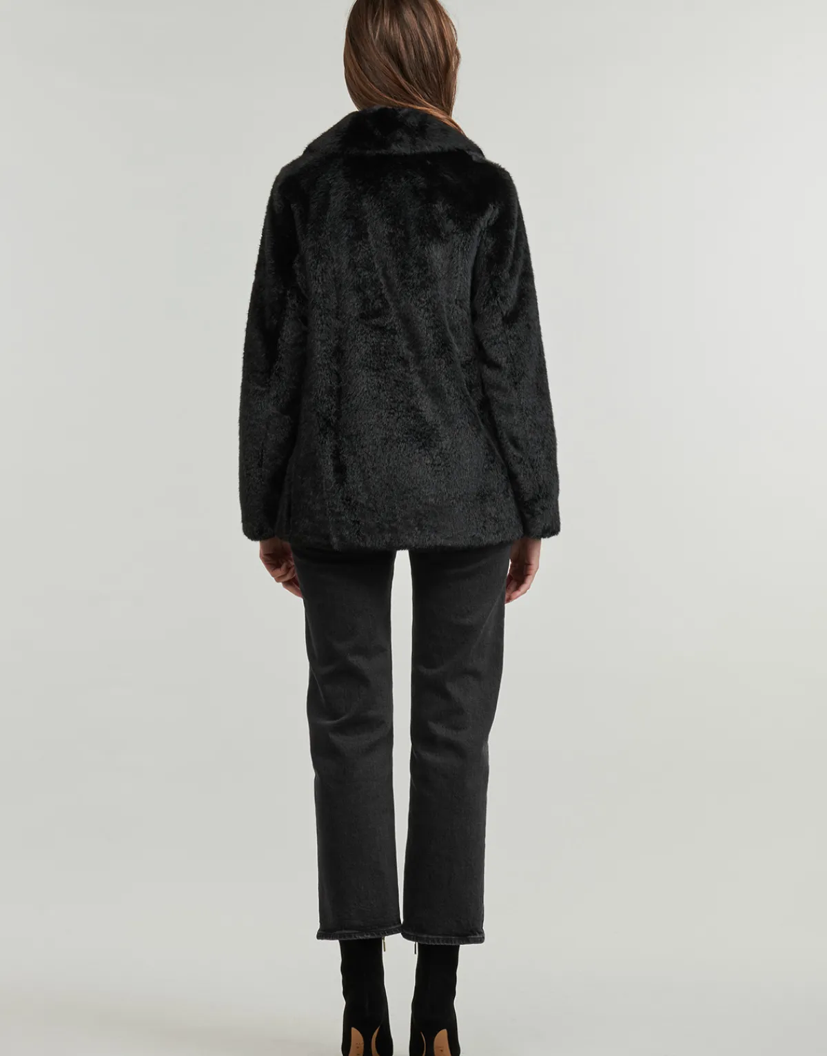 Manteaux^Guess - FILOMENA FAUX FUR JKT Noir