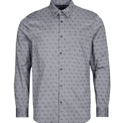 Chemises^Guess - 4G JACQUARD SHIRT Gris