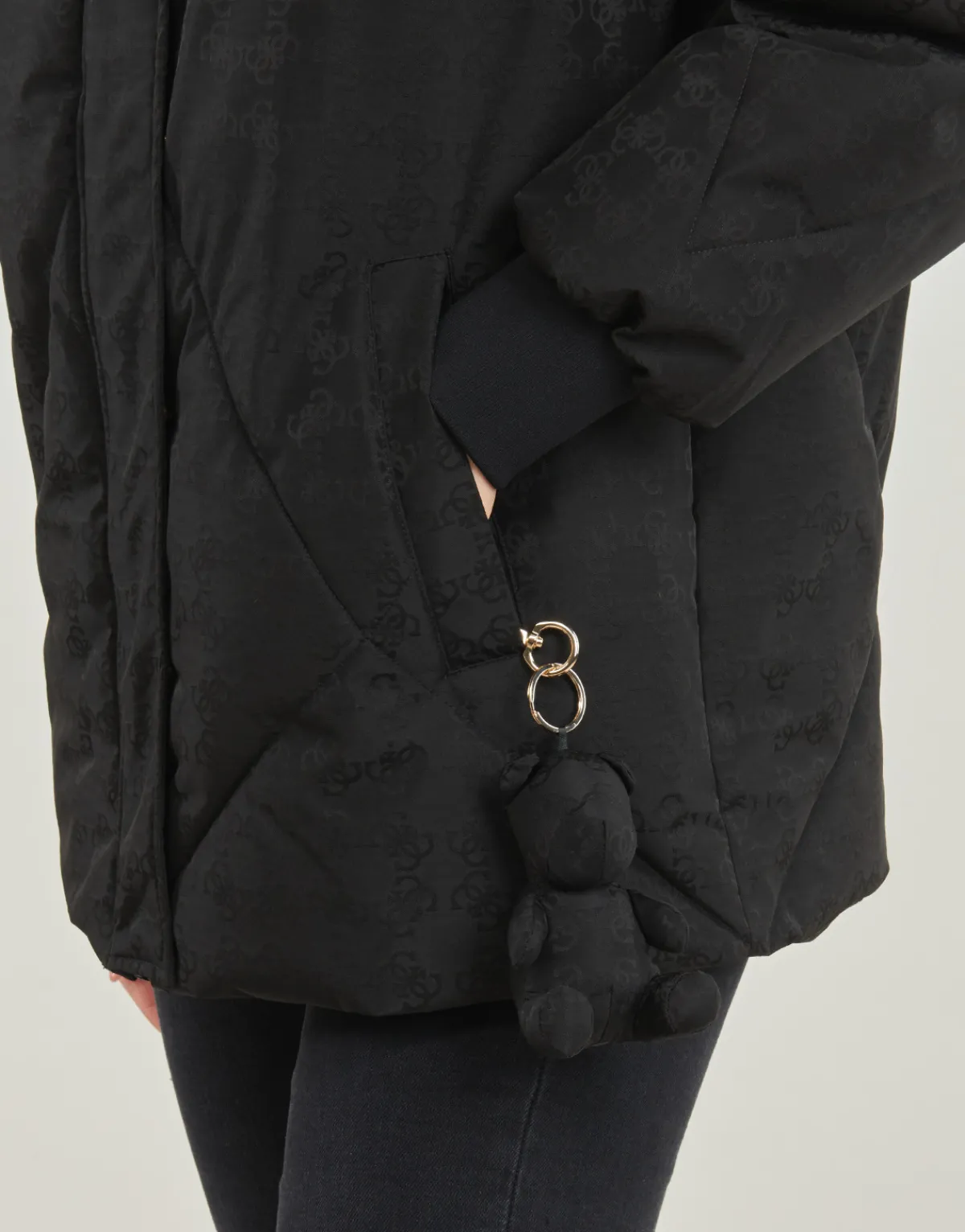 Manteaux^Guess - 4G LOGO PUFFER JACKET Noir
