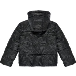 Manteaux^Guess - HOODED LS PUFFER Noir