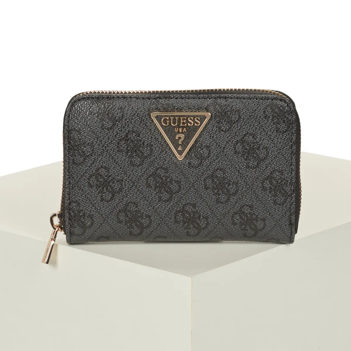 Portefeuilles / Porte-monnaie^Guess - LAUREL SLG MEDIUM ZIP AROUND Noir