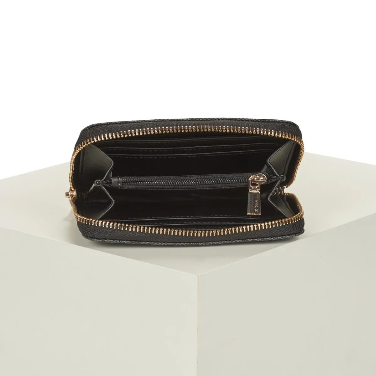 Portefeuilles / Porte-monnaie^Guess - LAUREL SLG MEDIUM ZIP AROUND Noir
