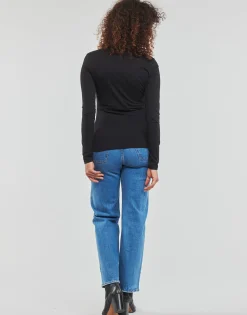 T-shirts & Polos^Guess - LS CN MIRELA TEE Noir