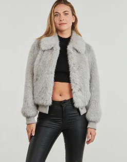 Vestes^Guess - LS SOAVE BOMBER JACKET Gris