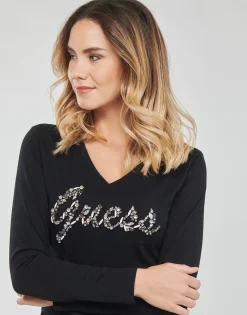 T-shirts & Polos^Guess - LS VN BONITA TEE Noir