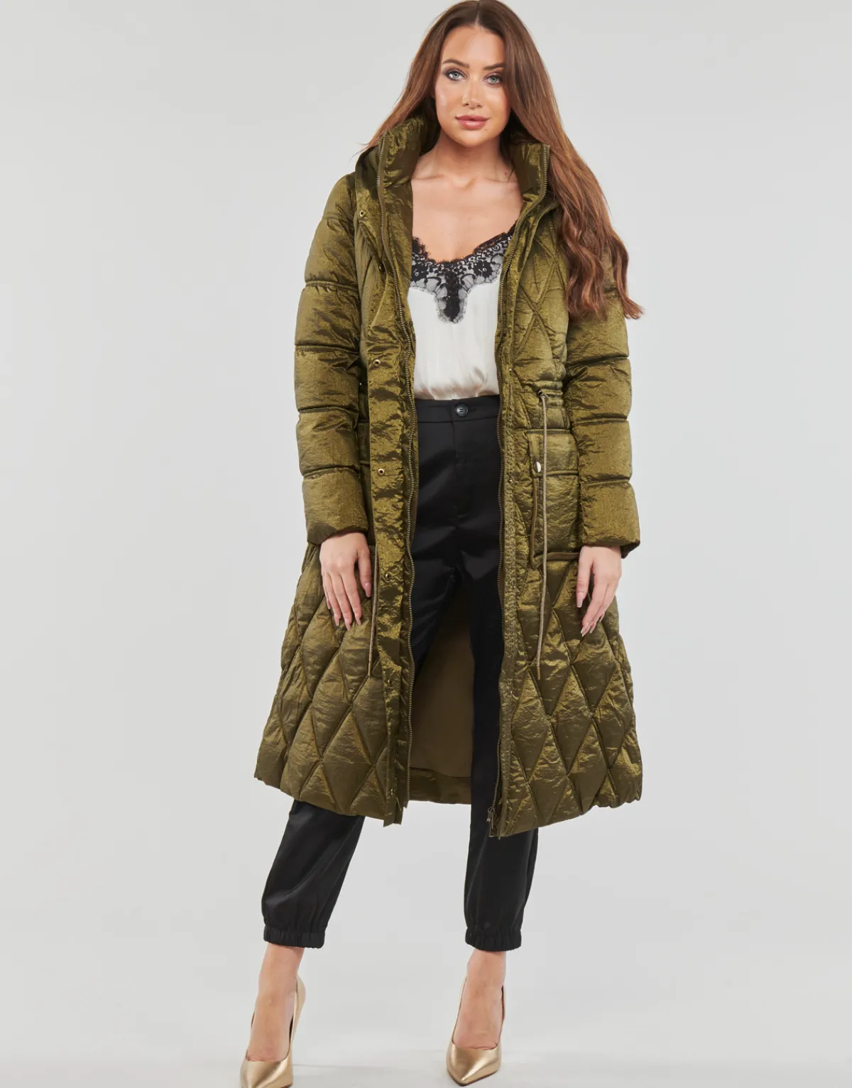 Manteaux^Guess - LUCILLE JACKET Kaki