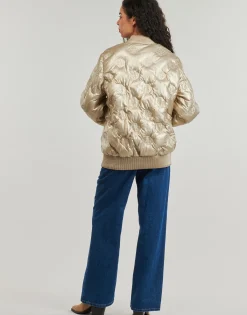 Vestes^Guess - MARIANNE PEONY LONG BOMBER Doré