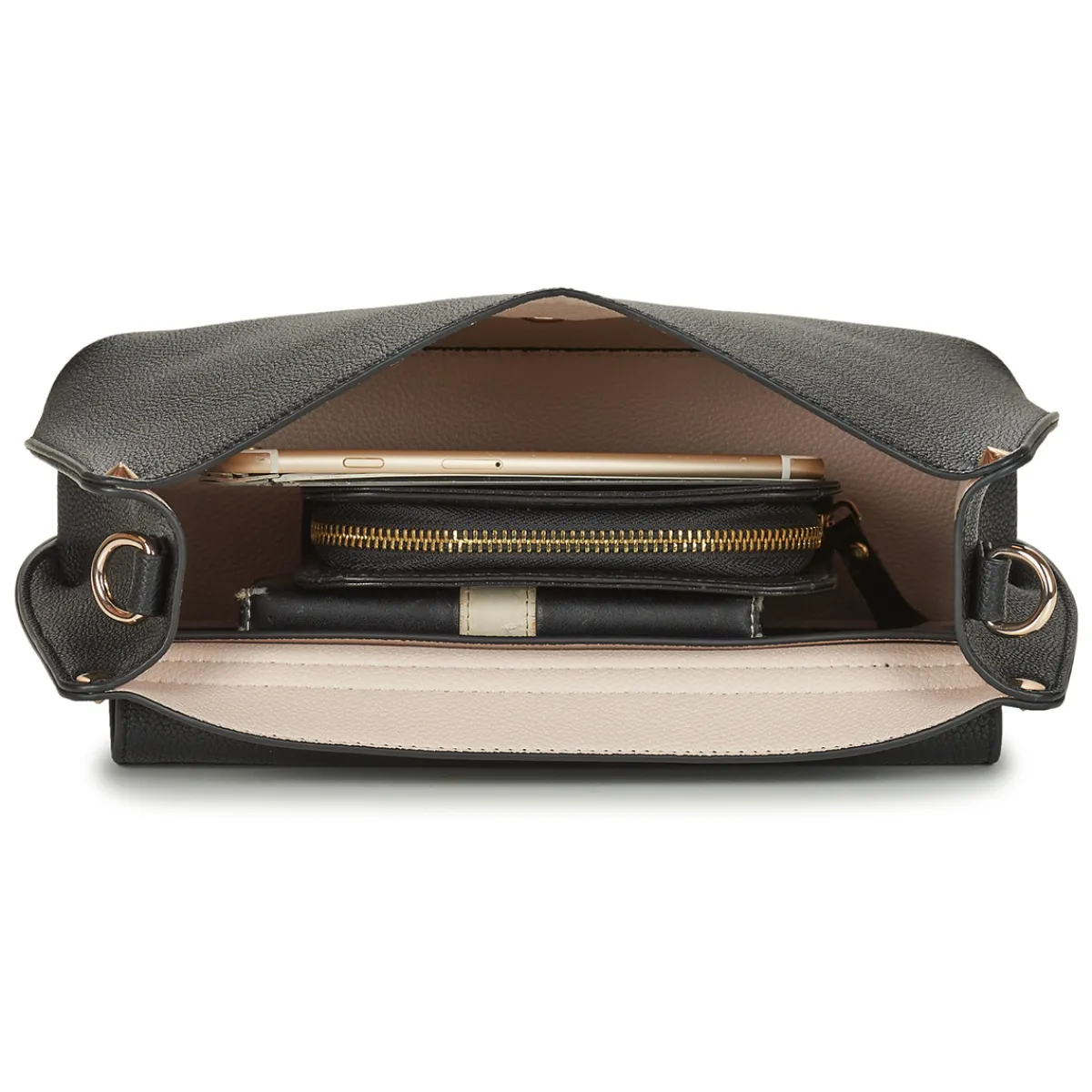 Besaces / Sacs Bandoulière^Guess - MERIDIAN FLAP CROSSBODY Noir