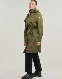 Manteaux^Guess - NATASHA PARKA DETACHABLE Kaki