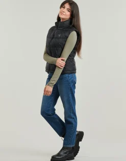 Manteaux^Guess - NEW 4G LOGO PADDED VEST Noir