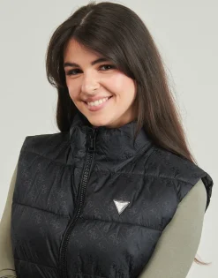 Manteaux^Guess - NEW 4G LOGO PADDED VEST Noir