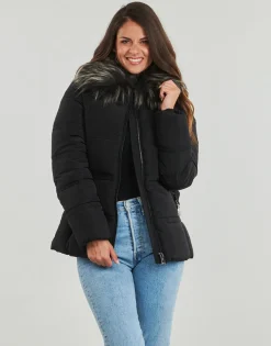 Manteaux^Guess - NEW MARISOL SHORT BELTED JACKE Noir