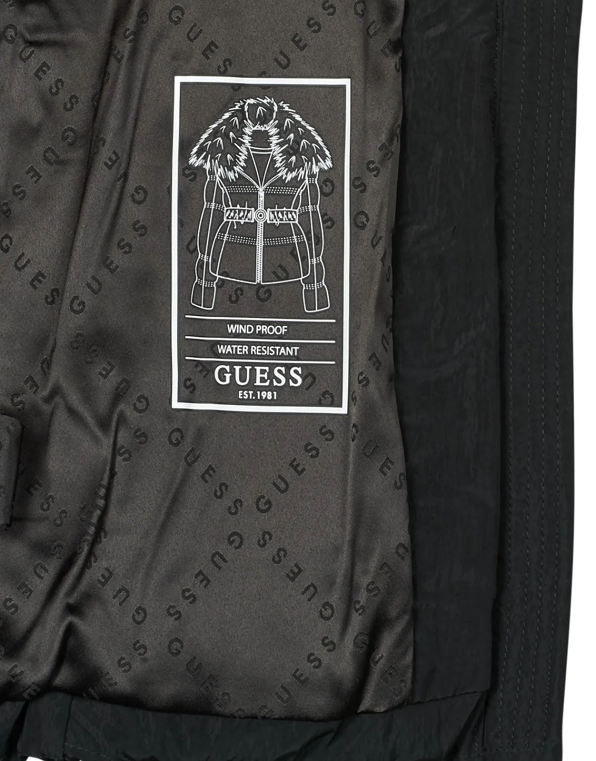 Manteaux^Guess - NEW MARISOL SHORT BELTED JACKE Noir
