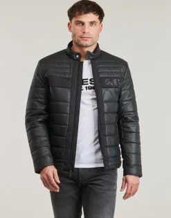 Manteaux^Guess - QUILTED BIKER Noir