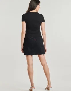 T-shirts & Polos^Guess - RIB LOGO Noir