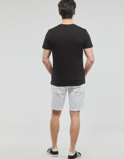 T-shirts & Polos^Guess - SS BSC ABSTRACT TRI LOGO TEE Noir