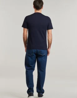 T-shirts & Polos^Guess - SS CN SLIM LOGO EMBRO TEE Marine