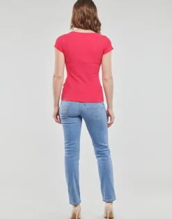 T-shirts & Polos^Guess - SS KARLEE JEWEL BTN HENLEY Fuchsia