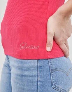 T-shirts & Polos^Guess - SS KARLEE JEWEL BTN HENLEY Fuchsia