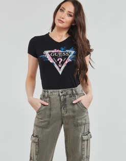 T-shirts & Polos^Guess - SS VN KATHE TEE Noir