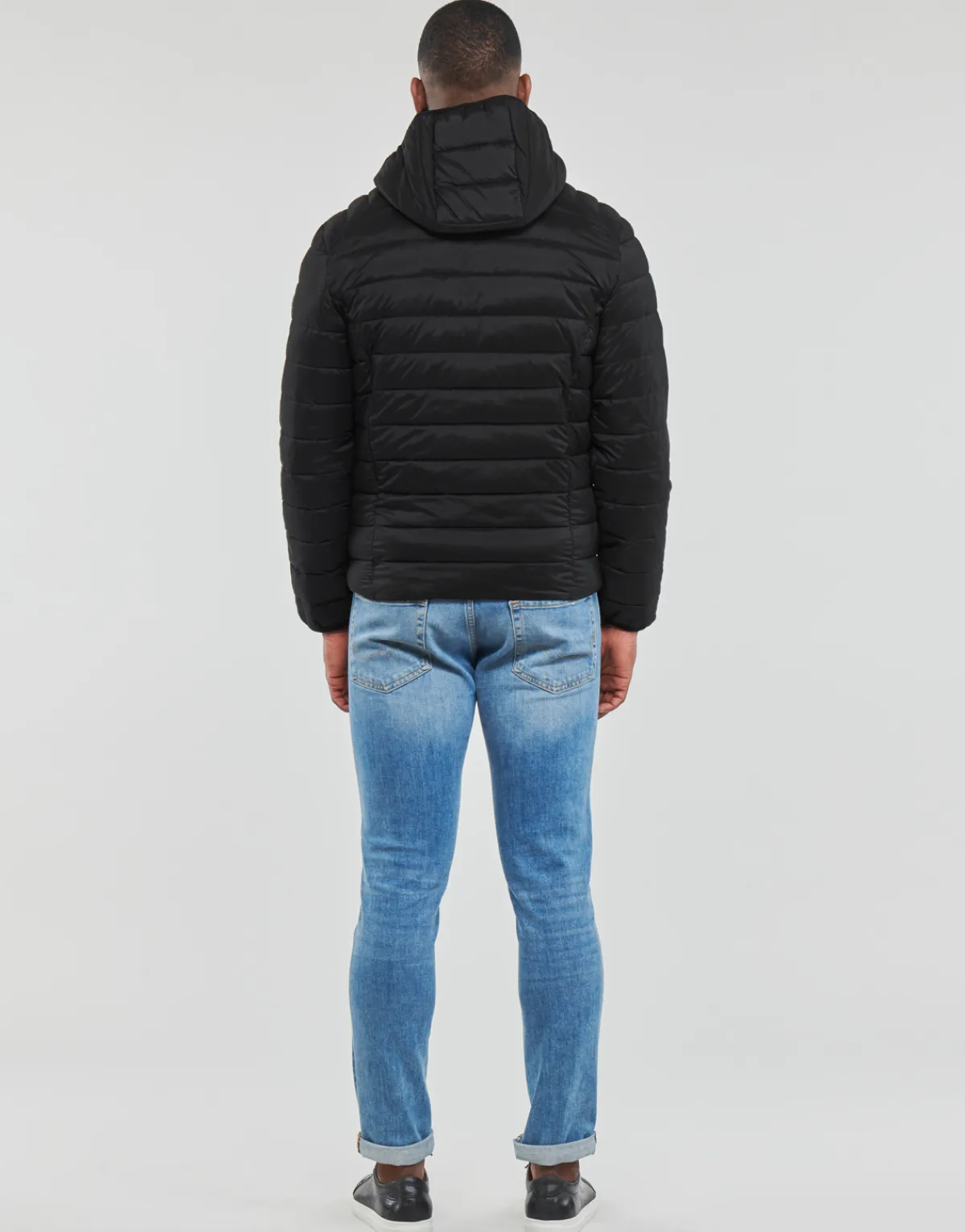 Manteaux^Guess - STRETCH HOODIE JACKET Noir