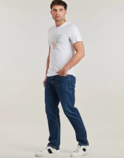 T-shirts & Polos^Guess - TRIANGLE TEE Blanc