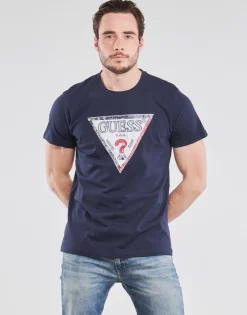 T-shirts & Polos^Guess - TRIESLEY CN SS TEE Marine